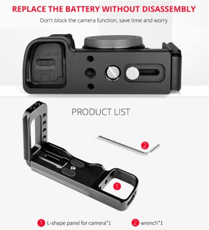 YELANGU YLG0715A 1/4 Zoll Vertical Shoot Schnellwechsel-L-Plattenhalterung Basishalter für Sony A6300 / A6000 / A6100 / A6400 / A6500, For Sony A6300 – Bild 16