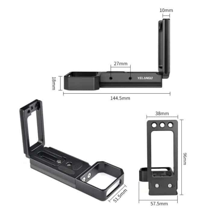 YELANGU CL6 YLG0712A Vertical Shoot Schnellwechsel-L-Plattenhalterung Basishalter für Sony A9 (ILCE-9) / A7 III/ A7R III, For Sony A9 – Bild 14
