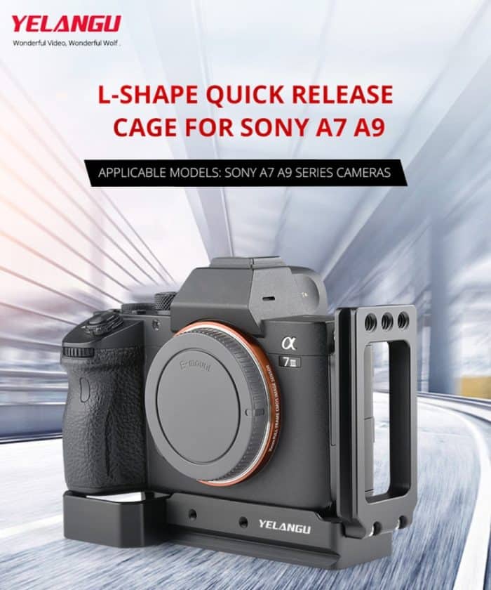 YELANGU CL6 YLG0712A Vertical Shoot Schnellwechsel-L-Plattenhalterung Basishalter für Sony A9 (ILCE-9) / A7 III/ A7R III, For Sony A9 – Bild 4