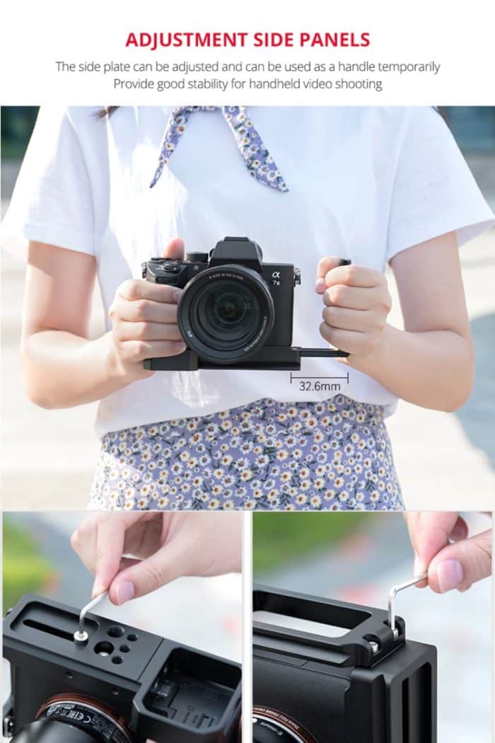 YELANGU CL6 YLG0712A Vertical Shoot Schnellwechsel-L-Plattenhalterung Basishalter für Sony A9 (ILCE-9) / A7 III/ A7R III, For Sony A9 – Bild 8