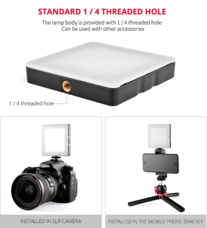 YELANGU Tragbares 49-LED-Telefonfotografie-Fülllicht mit 6 Farbfiltern, Fill Light – Bild 13