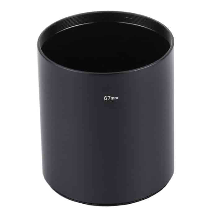 DCA1098.jpg 67 mm gerader Rohr Vollmetall-Gegenlichtblende für mittelgroße Teleobjektive – Bild 1