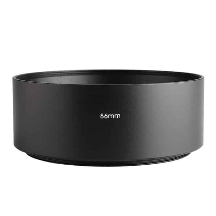 DCA1100.jpg 86 mm x 86 mm x 40 mm Gewindetyp, gerades Rohr, Vollmetall-Gegenlichtblende für mittelgroße Teleobjektive – Bild 1