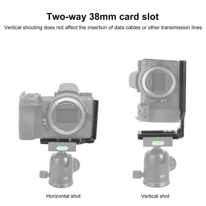 1/4 Zoll Vertical Shoot Quick Release L-Plattenhalterung für Nikon Z6 / Z7 – Bild 8