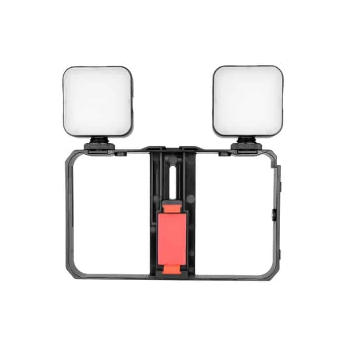 YELANGU PC201 YLG1801A Vlogging Live-Übertragung LED Selfie Light Smartphone Video Rig Griff Stabilisator Kunststoffhalterung Kits – Bild 2