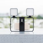 YELANGU PC201 YLG1801A Vlogging Live-Übertragung LED Selfie Light Smartphone Video Rig Griff Stabilisator Kunststoffhalterung Kits – Bild 6