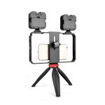 YELANGU PC203 YLG1801C Vlogging Live-Übertragung LED Selfie Light Smartphone Video Rig Griff Stabilisator Kunststoffhalterung Stativ-Kits – Bild 3