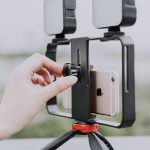 YELANGU PC203 YLG1801C Vlogging Live-Übertragung LED Selfie Light Smartphone Video Rig Griff Stabilisator Kunststoffhalterung Stativ-Kits – Bild 9