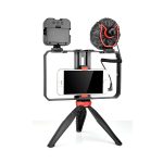 YELANGU PC204 YLG1801D Vlogging Live-Übertragung LED Selfie Light Smartphone Video Rig Griff Stabilisator Halterung Kits mit Mikrofon und Stativ