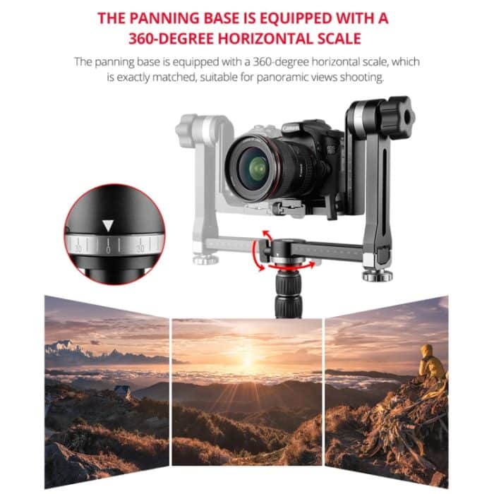 YELANGU A171 YLG0401E-C 360-Grad-Drehung horizontaler freitragender kardanischer Stativkopf für Heim-DV- und Spiegelreflexkameras, YELANGU A171 – Bild 11