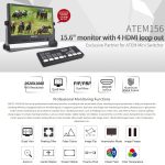 SEETEC ATEM156 1920x1080 15,6-Zoll-IPS-Bildschirm HDMI 4K HD-Live-Broadcast-Kamera-Feldmonitor, unterstützt Split mit vier Bildschirmen – Bild 5
