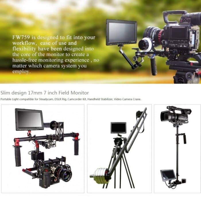 FEELWORLD FW759 1280x800 7-Zoll-IPS-Bildschirm Ultradünner HD-Kamera-Feldmonitor – Bild 9