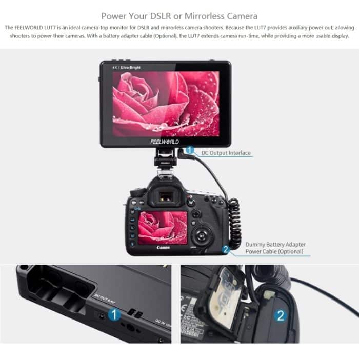 FEELWORLD LUT7 1920x1200 2200 Nits 7-Zoll-IPS-Bildschirm HDMI 4K-Touchscreen-Kamera Feldmonitor – Bild 17