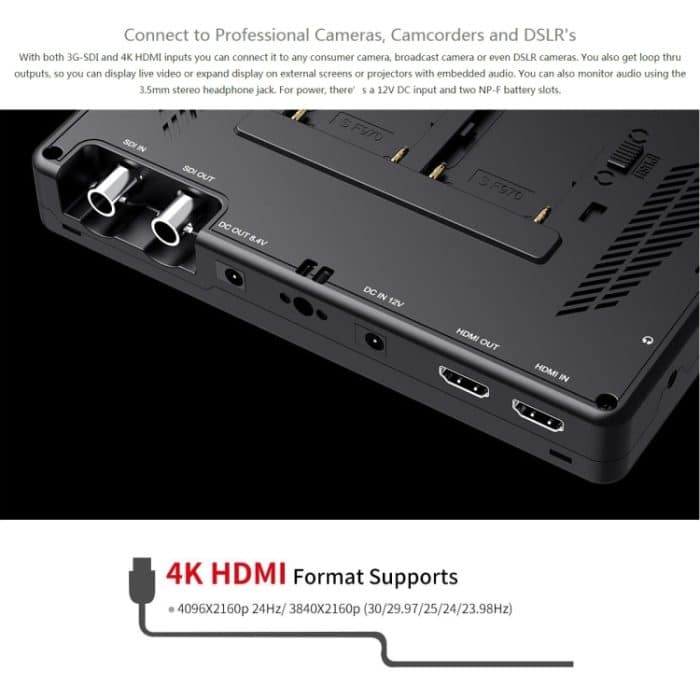 FEELWORLD LUT7S 1920x1200 2200 Nits 7-Zoll-IPS-Bildschirm HDMI 4K-Touchscreen-Kamera Feldmonitor – Bild 14