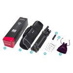 TRIOPO 853 Verstellbares tragbares Kohlefaser-Stativ mit D2-A-Kugelkopf für Spiegelreflexkamera – Bild 2