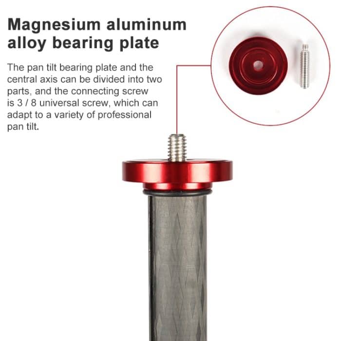 TRIOPO 888 Verstellbares tragbares Kohlefaser-Stativ mit Q-2-Kugelkopf für Spiegelreflexkamera, Rohrdurchmesser: 28 cm – Bild 11