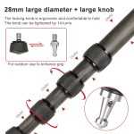 TRIOPO 888 Verstellbares tragbares Kohlefaser-Stativ mit Q-2-Kugelkopf für Spiegelreflexkamera, Rohrdurchmesser: 28 cm – Bild 12