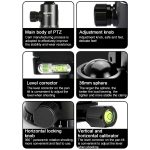 TRIOPO 888 Verstellbares tragbares Kohlefaser-Stativ mit Q-2-Kugelkopf für Spiegelreflexkamera, Rohrdurchmesser: 28 cm – Bild 16