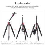 TRIOPO 888 Verstellbares tragbares Kohlefaser-Stativ mit Q-2-Kugelkopf für Spiegelreflexkamera, Rohrdurchmesser: 28 cm – Bild 9