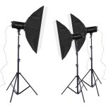 TRIOPO Oubao TTR300W 60x90cm Studio Softbox + 2,8 m Stativhalterung + 3 x Glühlampenfotografie Beleuchtung Dreiteiliges Set – Bild 2