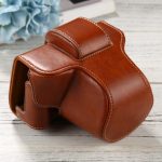 PU-Leder-Kamera-Ganzkörpertasche mit Riemen für FUJIFILM X-T200 (15–45 mm Objektiv), For FUJI  X-T200 – Bild 2