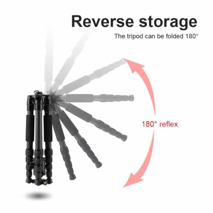 TRIOPO T259G + Q2 Verstellbares tragbares Kohlefaser-Stativ mit Q-2-Kugelkopf für Spiegelreflexkamera – Bild 5