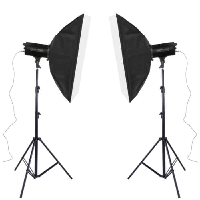 TRIOPO Oubao TTR600W 70x100cm Studio Softbox + Stativhalterung + 2x E27 150W Glühbirne Fotografie Beleuchtung Schlepptau Set – Bild 2