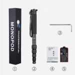 BEXIN MAS325 Tragbarer Reise-Außen-DSLR-Kamera-Einbeinstativhalter aus Aluminiumlegierung, MAS325 – Bild 9