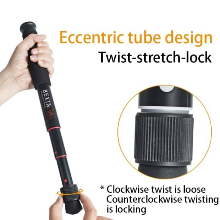 BEXIN P256A Tragbarer Reise-Außen-DSLR-Kamera-Einbeinstativhalter aus Aluminiumlegierung, P256A – Bild 2