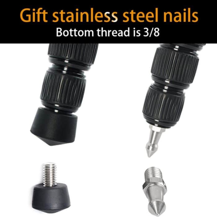 BEXIN P285-A Tragbarer Reise-Außen-DSLR-Kamera-Einbeinstativhalter aus Aluminiumlegierung, P285-A – Bild 6