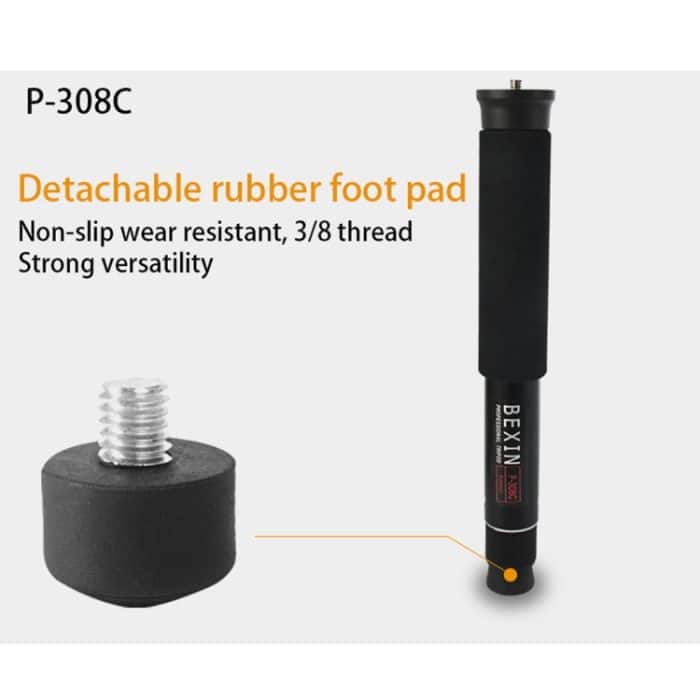 BEXIN P308C Tragbarer Reise-Außen-DSLR-Kamera-Einbeinstativhalter aus Aluminiumlegierung, P308C – Bild 8