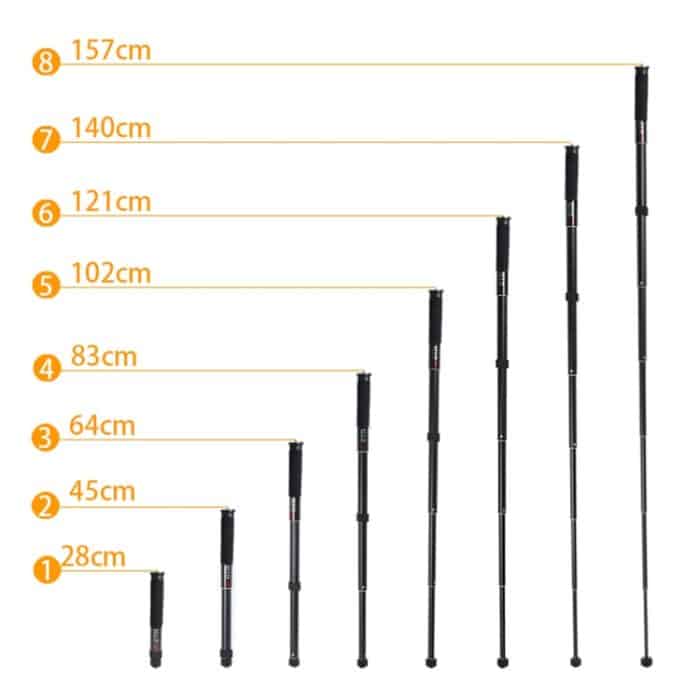 BEXIN P308D Tragbarer Reise-Außen-DSLR-Kamera-Einbeinstativhalter aus Aluminiumlegierung, P308D – Bild 3