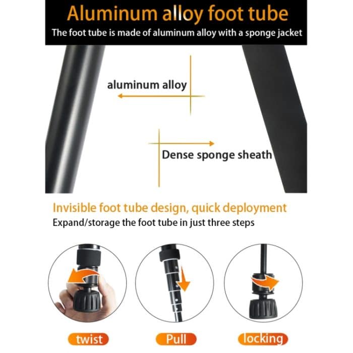 BEXIN P308A Tragbarer Reise-Außen-DSLR-Kamera-Einbeinstativhalter aus Aluminiumlegierung, P308A – Bild 6