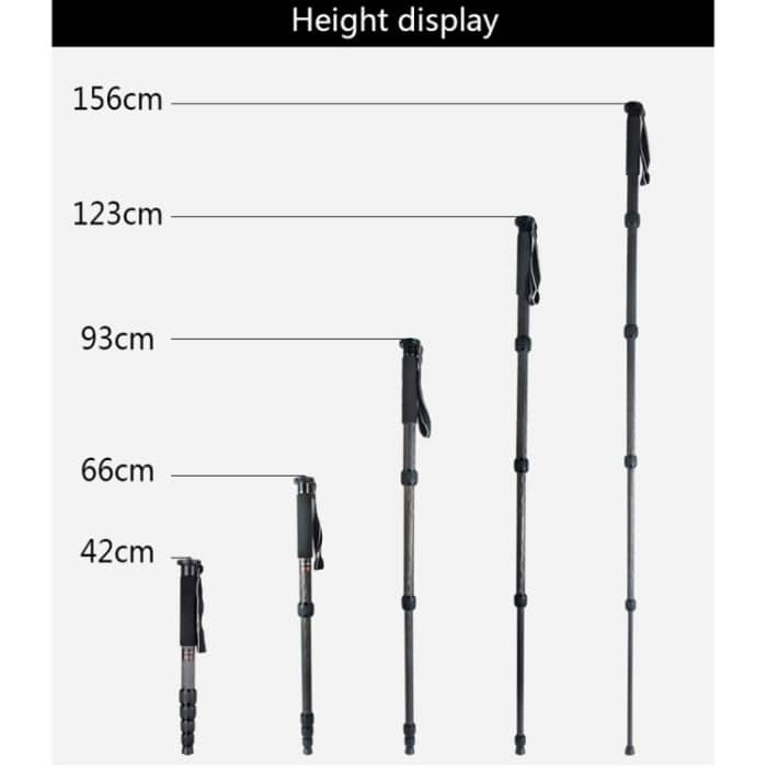 BEXIN MCS285 Tragbarer Reise-Außen-DSLR-Kamera-Einbeinstativhalter aus Kohlefaser, MCS285 – Bild 3