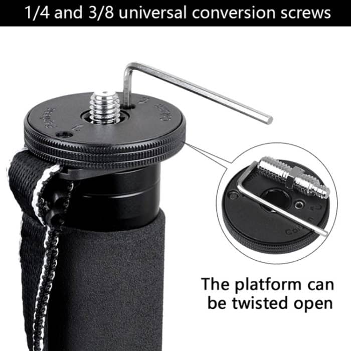 BEXIN MCS285 Tragbarer Reise-Außen-DSLR-Kamera-Einbeinstativhalter aus Kohlefaser, MCS285 – Bild 5