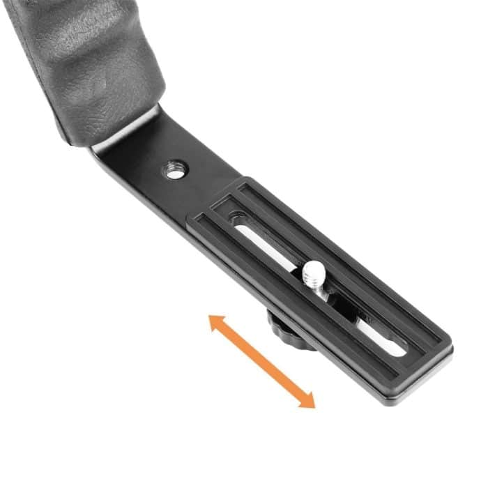 L-förmiger Kamerahalter aus Aluminium mit Blitzhalterung, L-Shaped – Bild 6