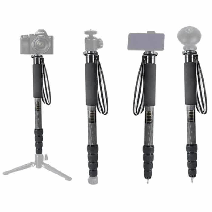 BEXIN P285-C Tragbarer Reise-Außen-DSLR-Kamera-Einbeinstativhalter aus Kohlefaser, P285-C – Bild 9