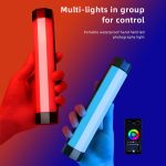 LUXCeO RGB Buntes Foto-LED-Stick-Videolicht, APP-Steuerung, einstellbare Farbtemperatur, wasserdichtes Hand-LED-Fülllicht mit Fernbedienung, P200 RGB – Bild 3
