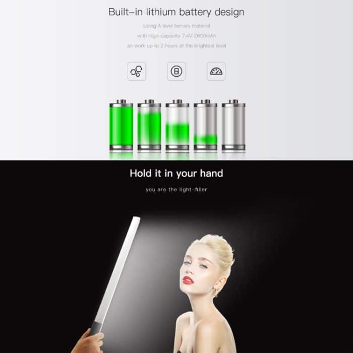 LUXCeO Q508S Dual Farbtemperatur 1000LM Foto LED Stick Video Licht Handheld LED Fülllicht Blitzbeleuchtung Lampe, Q508S – Bild 4