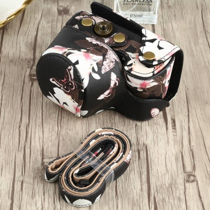 Kameratasche aus PU-Leder mit Blumenmuster für Sony A6000 / A6300 / A6400 / Nex 6 – Bild 1