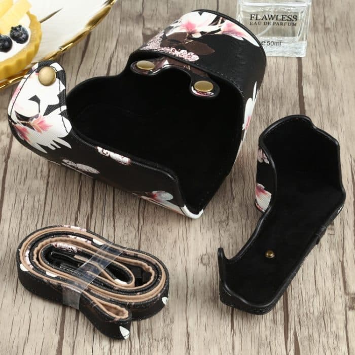 Kameratasche aus PU-Leder mit Blumenmuster für Sony A6000 / A6300 / A6400 / Nex 6 – Bild 5