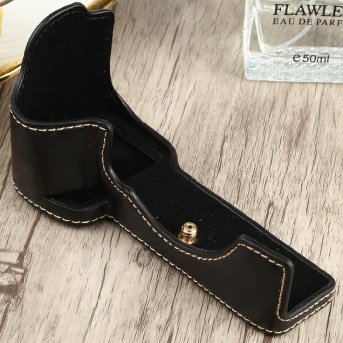 1/4-Zoll-Gewinde PU-Leder-Kamera-Halbgehäusebasis für Sony ILCE-7C/A7C, For Sony ILCE-7C/A7C – Bild 2