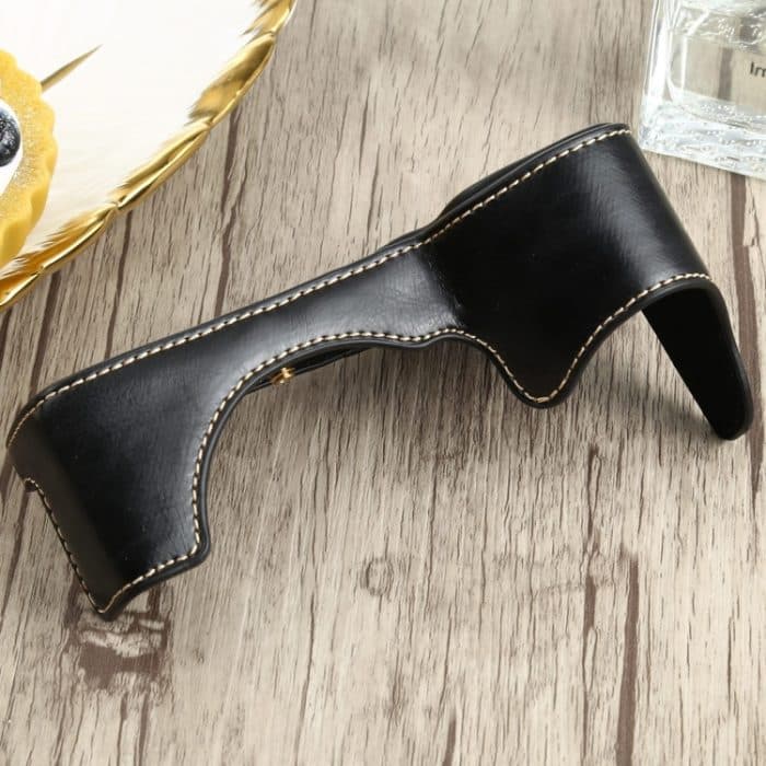 1/4 Zoll Gewinde PU-Leder-Kamera-Halbgehäusebasis für Sony ILCE-7RM4 / A7RM4 / A7R IV, For Sony ILCE-7RM4 – Bild 4