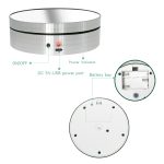 12 cm 360 Grad drehbarer Drehteller, Spiegel, elektrischer Präsentationsständer, Videoaufnahme-Requisiten, Drehteller, Belastung: 3 kg, 12cm Mirror Black, 12cm Mirror White – Bild 7