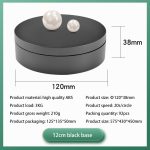 12 cm 360 Grad drehbarer Plattenspieler, matt, elektrischer Präsentationsständer, Videoaufnahme-Requisiten, Plattenspieler, Belastung: 3 kg, 12cm Matte Black, 12cm Matte White – Bild 9
