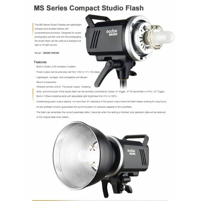 Godox MS300 Studioblitzlicht 300 Ws Bowens Mount Studio-Blitzgerät, MS300 – Bild 6