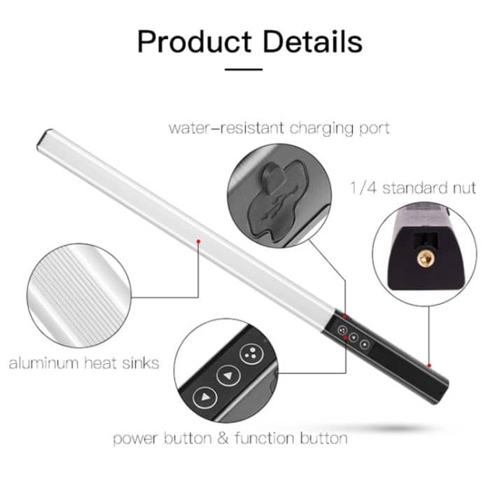 LUXCEO Q508A 8 Farbfoto LED-Stick-Video-Licht wasserdichte Handheld-LED-Fülllicht-Flash-Beleuchtungslampe mit Fernbedienung – Bild 9