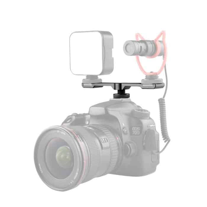 YELANGU A641 Kaltschuh-zu-Dual-Kaltschuh-Montageadapter, Verlängerungshalterung aus Aluminiumlegierung, Cold Shoe to Dual Cold Shoe – Bild 1