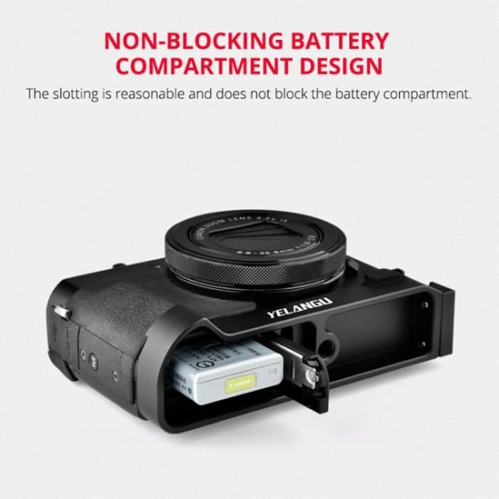 YELANGU CL9-A Kamera-Erweiterungsplatine, Basis-L-Platten-Set mit LED-Licht + Stativ + Kugelkopf für Canon G7X2/G7X3, CL9-A for Canon G7X2 – Bild 5