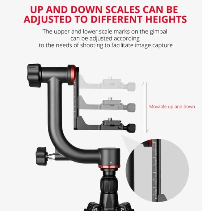 YELANGU A201 360 Grad horizontaler kardanischer Stativkopf für DV- und Spiegelreflexkameras, A201 – Bild 5